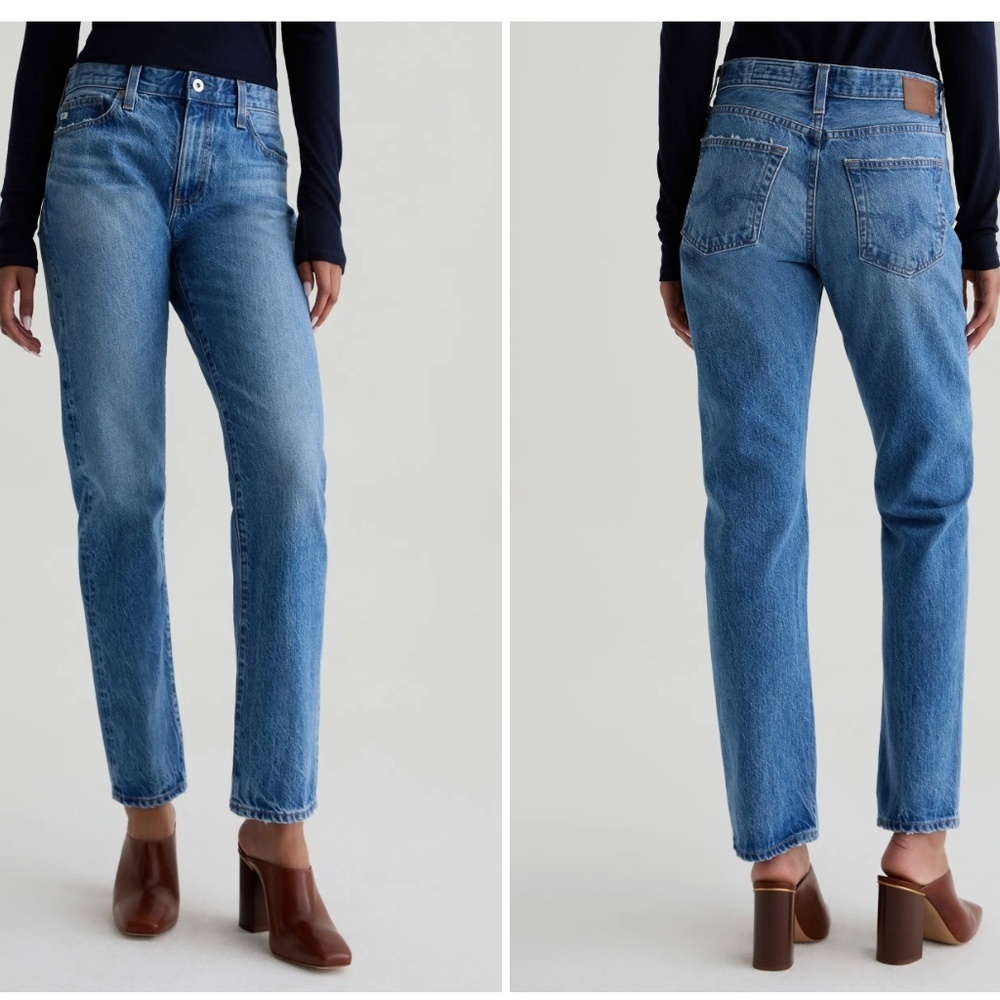 AG The Boyfriend Mid Rise Straight Leg Jeans